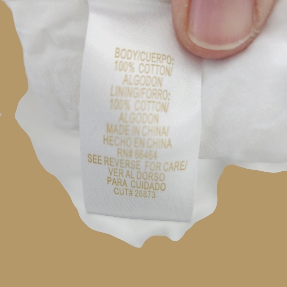 New Sandra Darren White Swiss Dot Fit and Flare - Picture 9 of 9